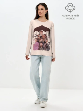Лонгслив женский. Хлопок / Семья вместе