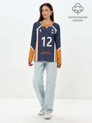 Лонгслив женский. Хлопок / KARASUNO 12 | ФОРМА КАРАСУНО