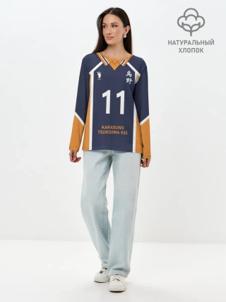Лонгслив женский. Хлопок / KARASUNO 11 | ФОРМА КАРАСУНО
