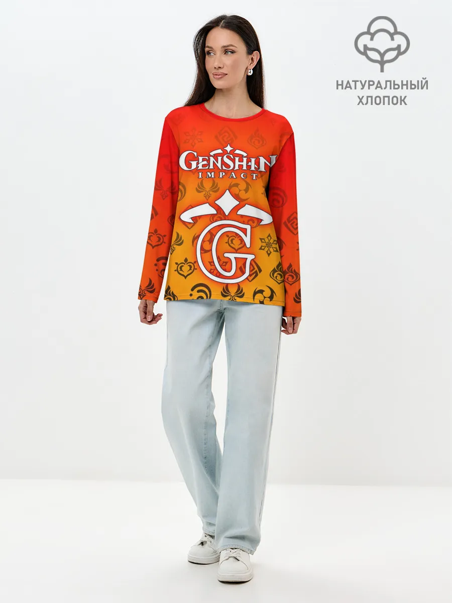 Лонгслив женский. Хлопок / GENSHIN IMPACT