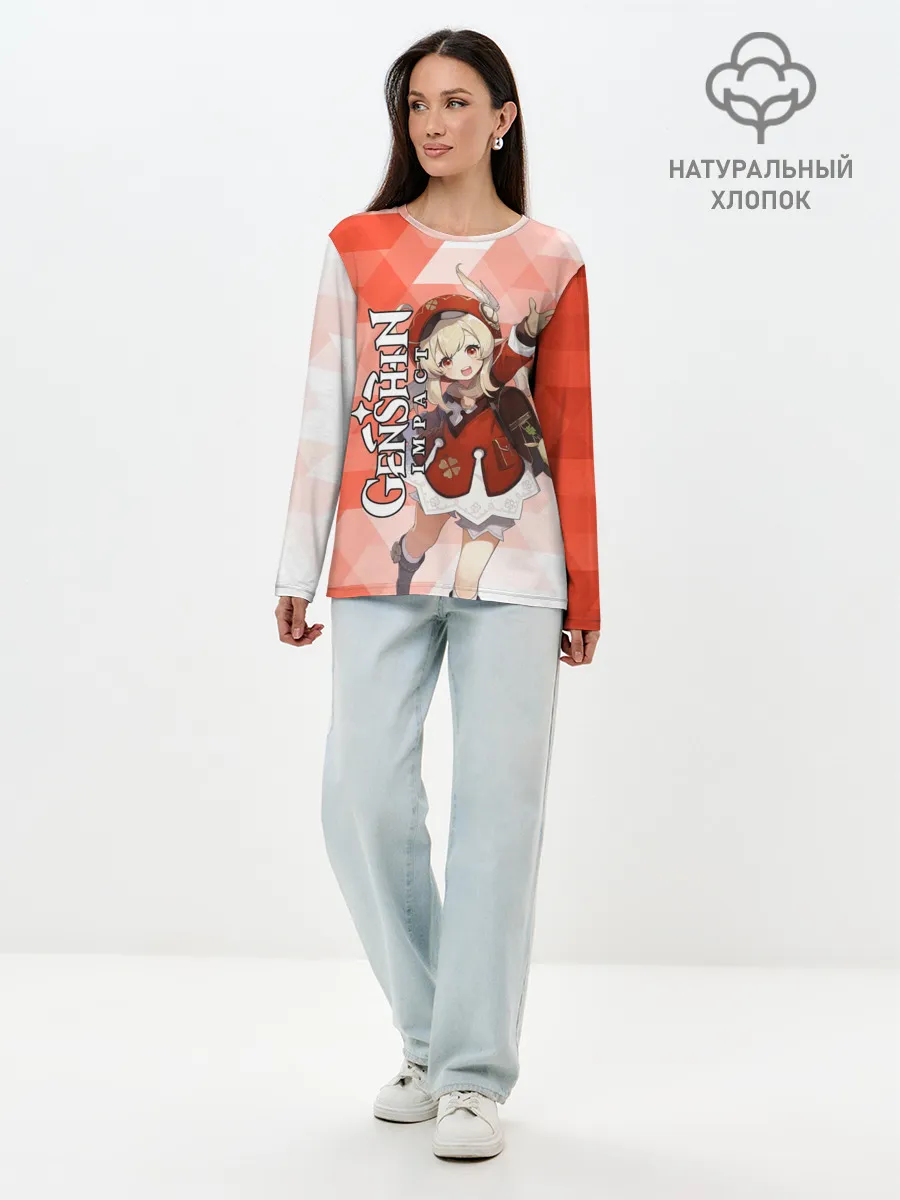 Лонгслив женский. Хлопок / GENSHIN IMPACT КЛИ
