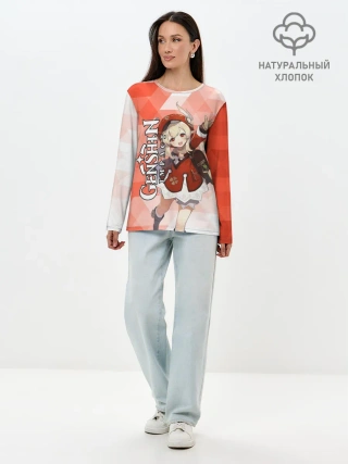 Лонгслив женский. Хлопок / GENSHIN IMPACT КЛИ