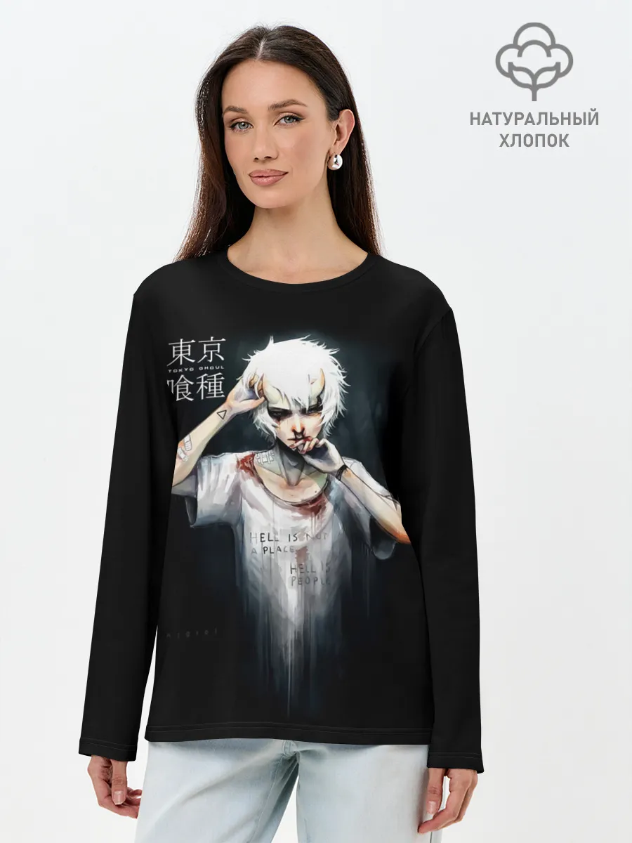 Лонгслив женский. Хлопок / HELL IS NOT A PLACE