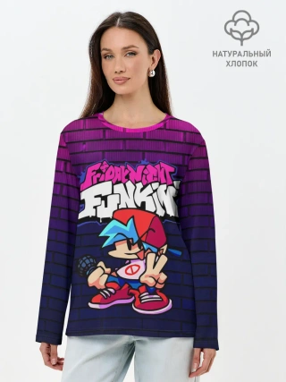 Лонгслив женский. Хлопок / FRIDAY NIGHT FUNKIN