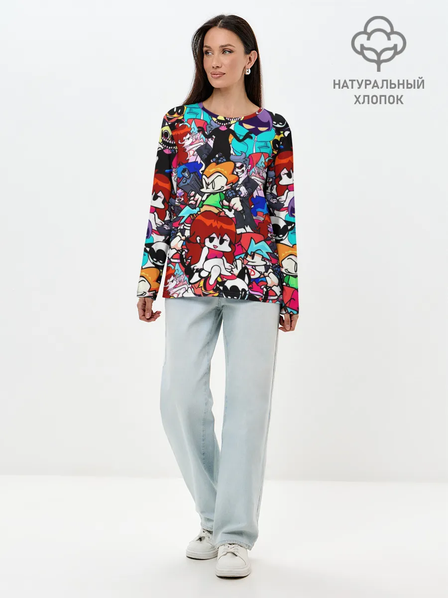 Лонгслив женский. Хлопок / FRIDAY NIGHT FUNKIN