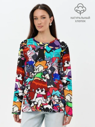 Лонгслив женский. Хлопок / FRIDAY NIGHT FUNKIN