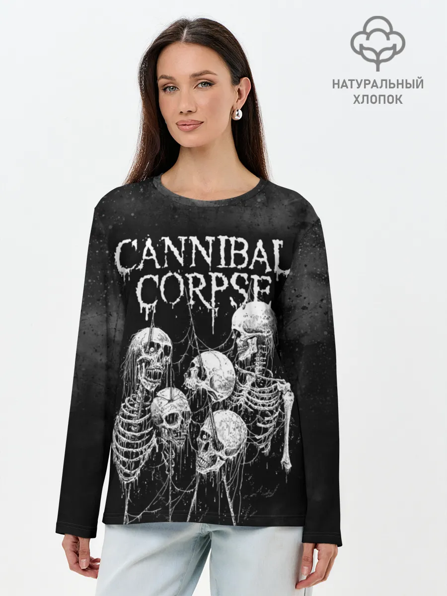 Лонгслив женский. Хлопок / Cannibal Corpse