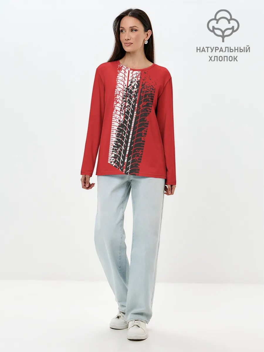 Лонгслив женский. Хлопок / Протектор шин