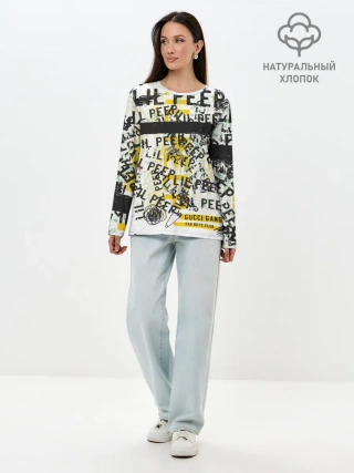 Лонгслив женский. Хлопок / LIL PEEP Vintage Graffiti Wall