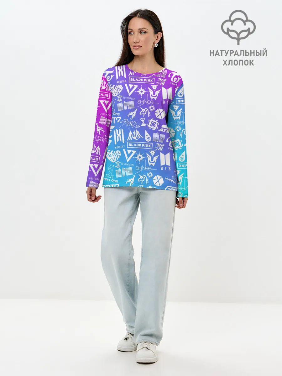 Лонгслив женский. Хлопок / K-POP | Лучшие Группы