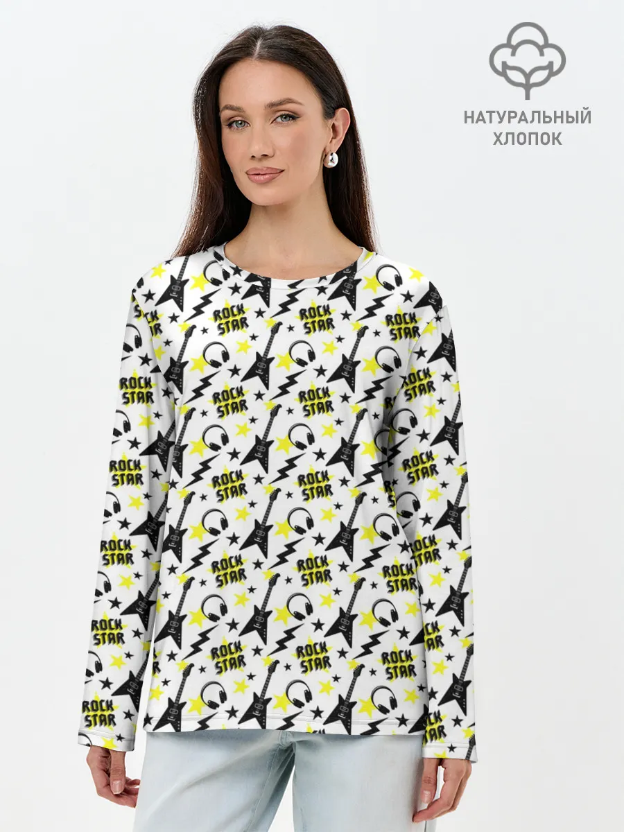 Лонгслив женский. Хлопок / Rock Star