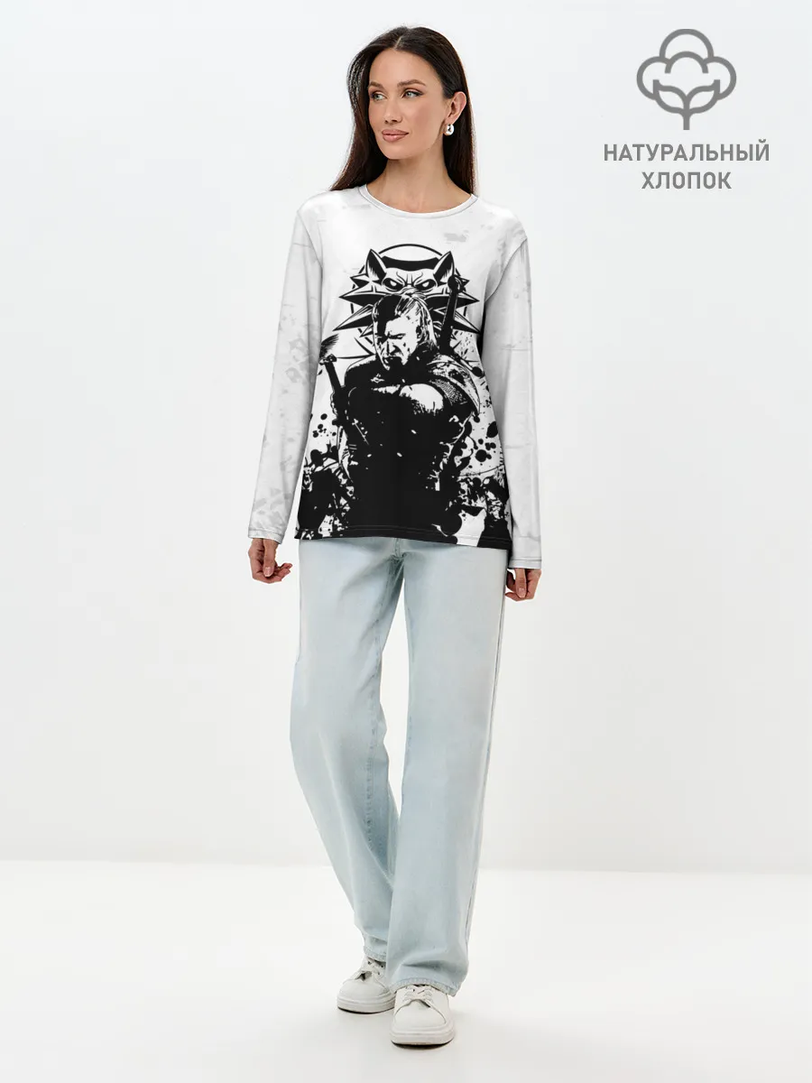 Лонгслив женский. Хлопок / The Witcher 3 / Ведьмак 3