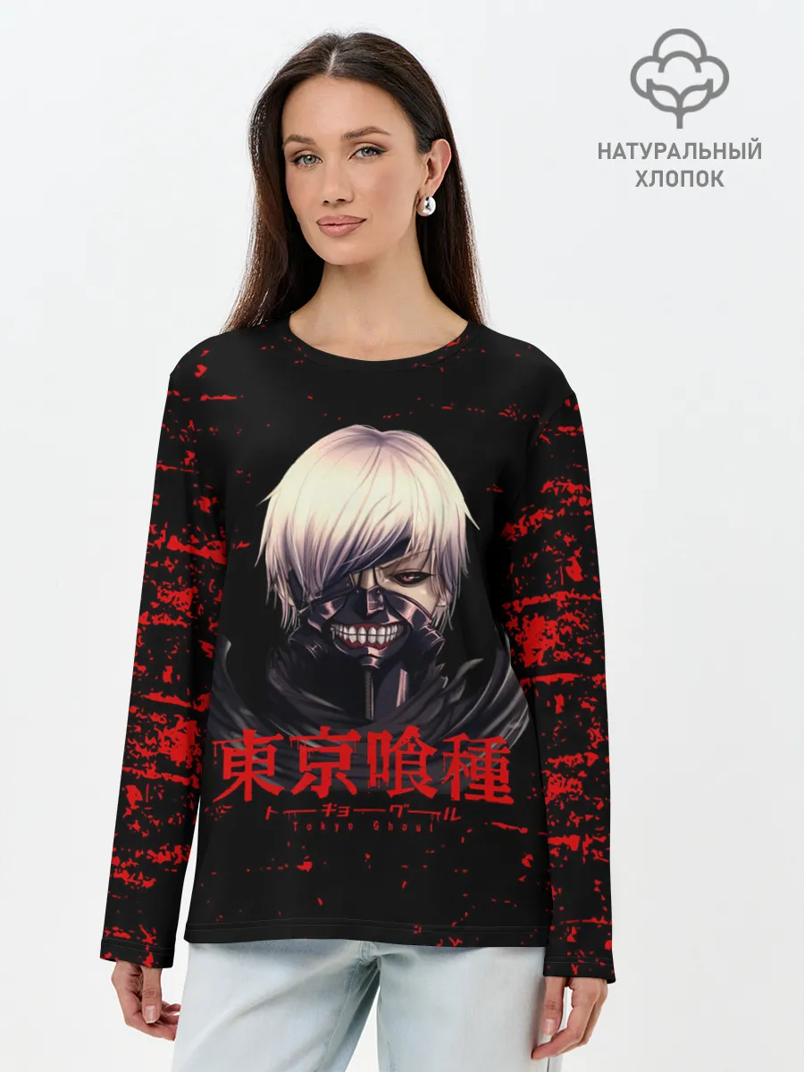 Лонгслив женский. Хлопок / Tokyo Kaneki