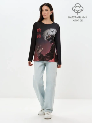 Лонгслив женский. Хлопок / Канеки Кен | Kaneki Ken