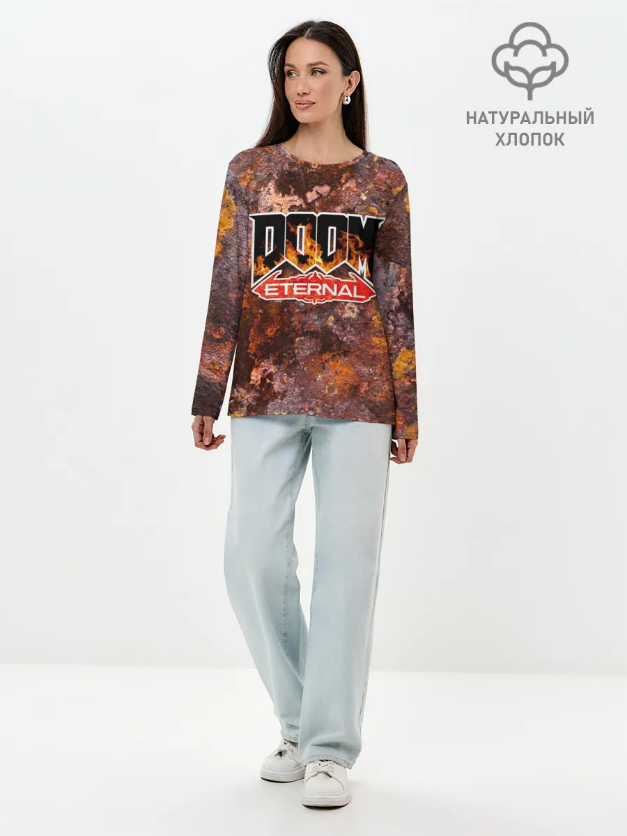 Лонгслив женский. Хлопок / DOOM Eternal