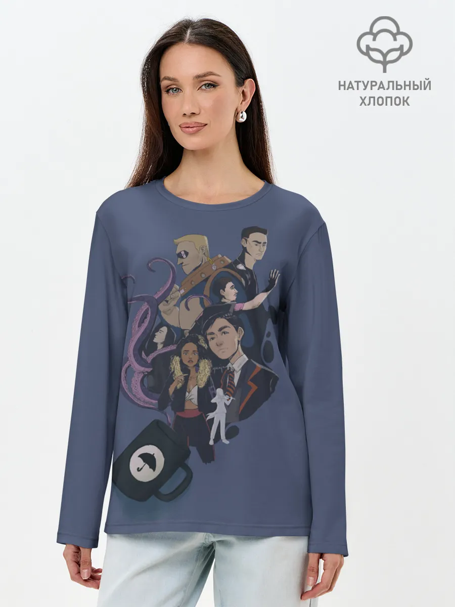Лонгслив женский. Хлопок / Академия вместе
