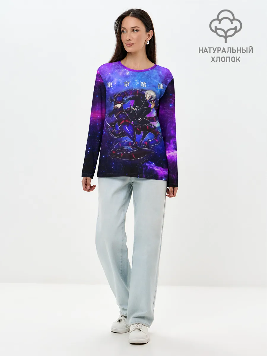 Лонгслив женский. Хлопок / Какуджа | Токийский гуль