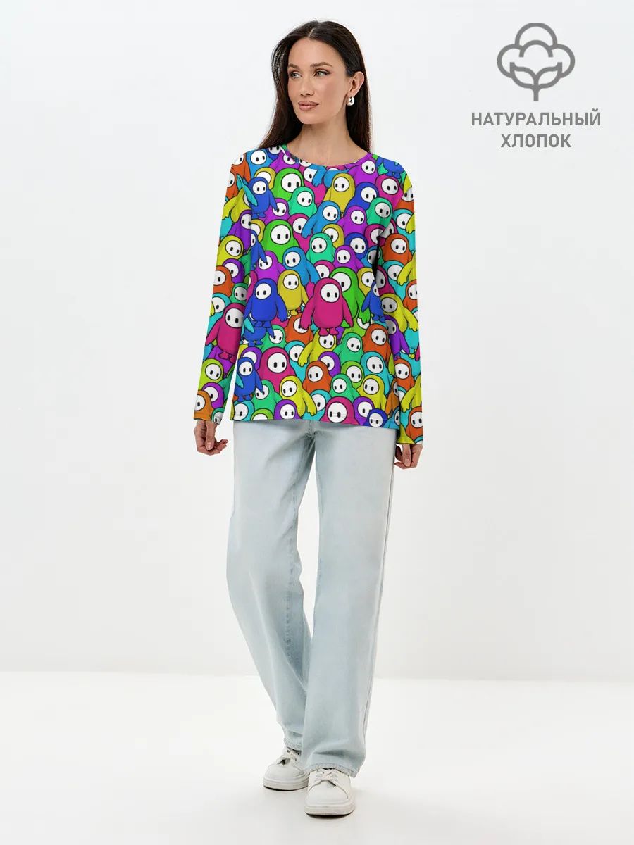 Лонгслив женский. Хлопок / Fall Guys
