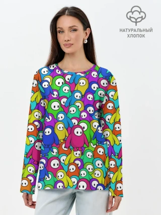 Лонгслив женский. Хлопок / Fall Guys