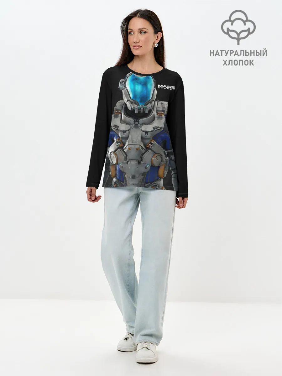 Лонгслив женский. Хлопок / масс эффект