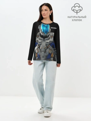 Лонгслив женский. Хлопок / масс эффект