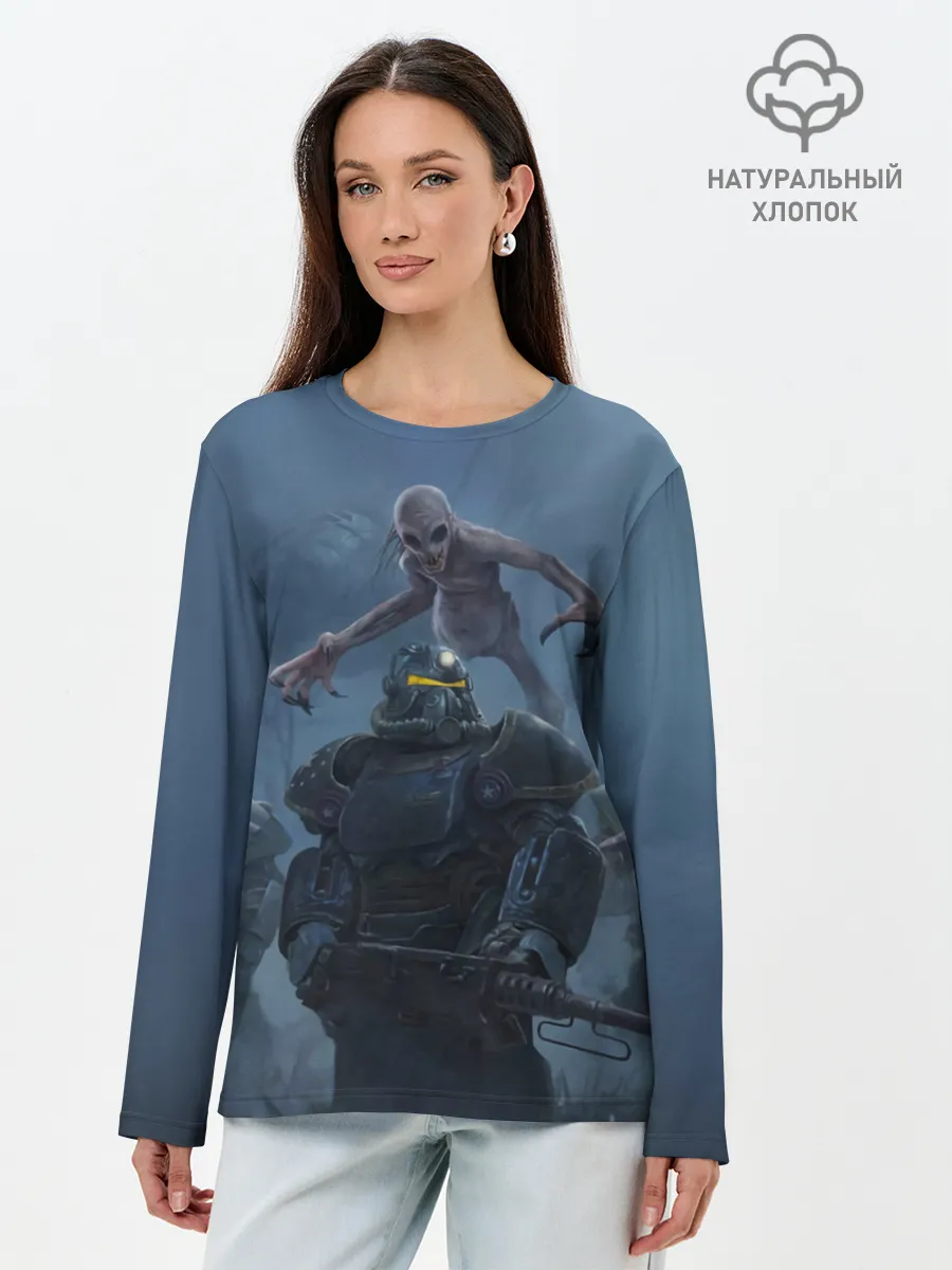 Лонгслив женский. Хлопок / Братство стали