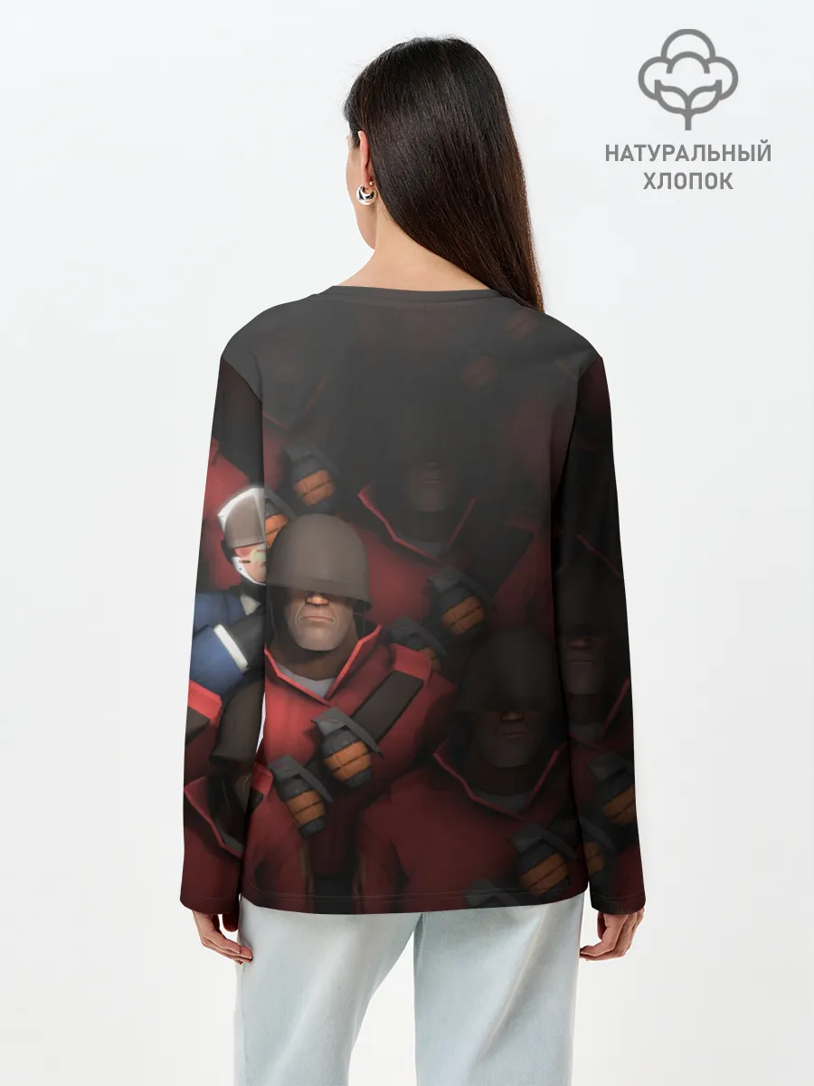Лонгслив женский. Хлопок / Team Fortress