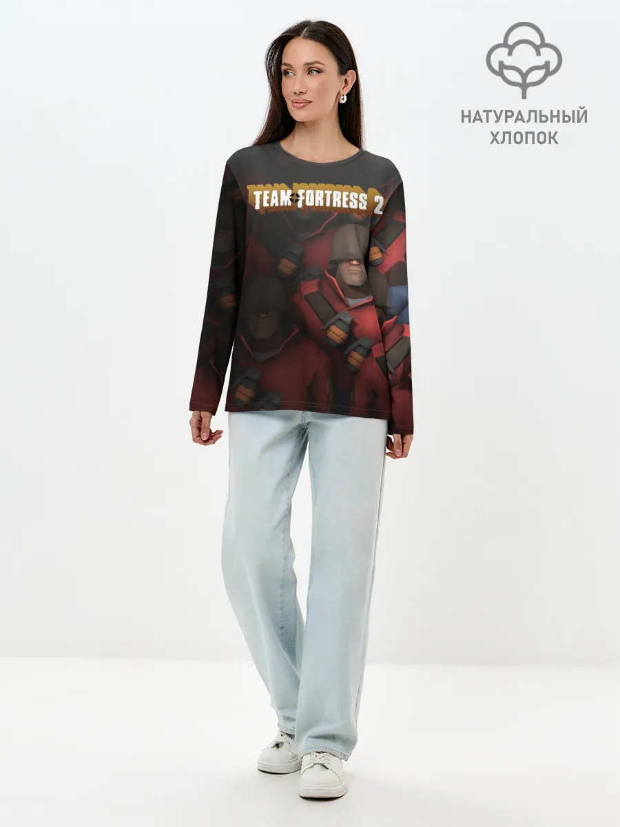 Лонгслив женский. Хлопок / Team Fortress