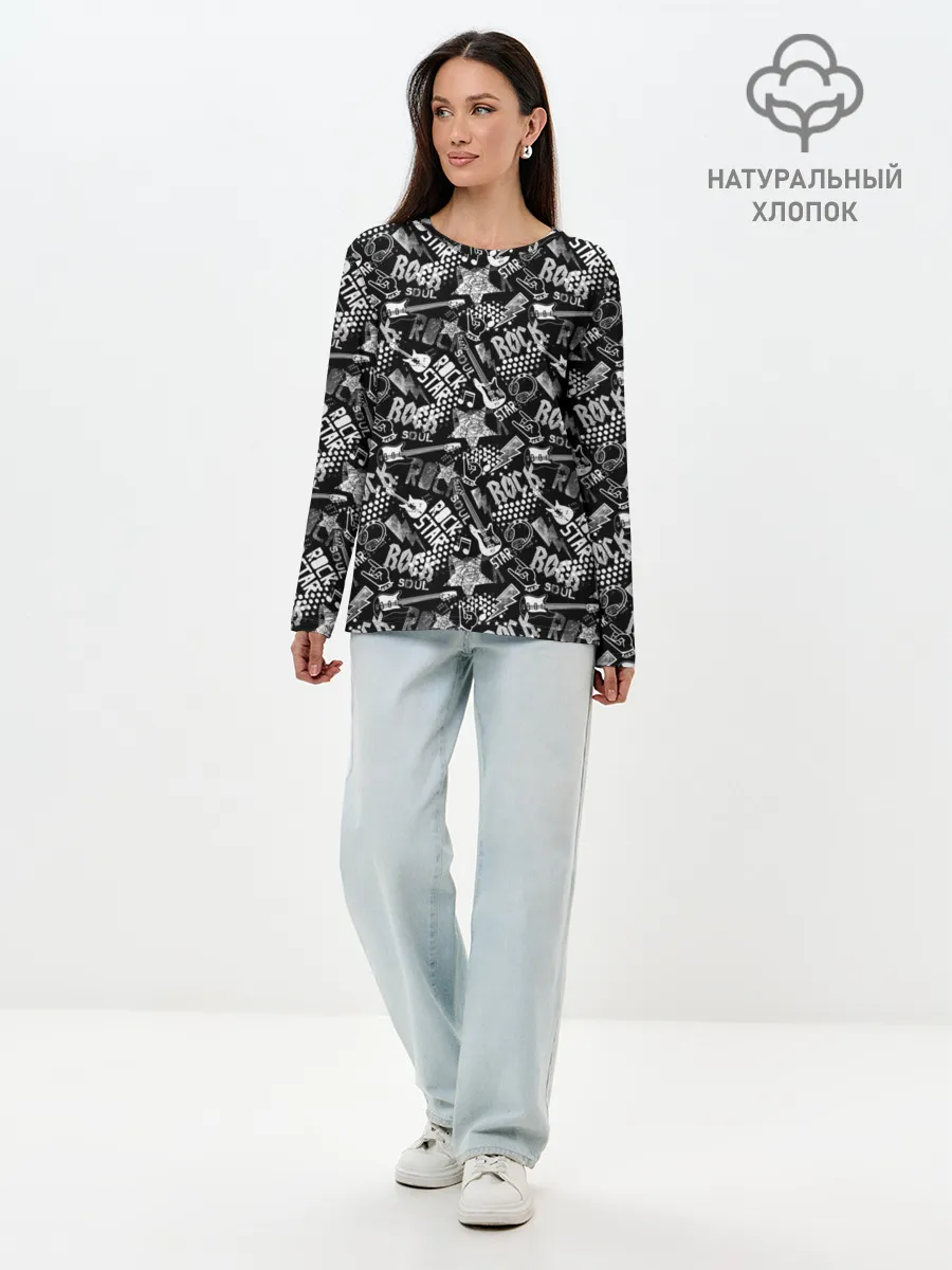 Лонгслив женский. Хлопок / Rock Star