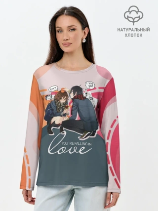 Лонгслив женский. Хлопок / Хори-сан и Миямура-кун