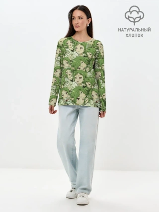 Лонгслив женский. Хлопок / Сильфиетта Грейрат