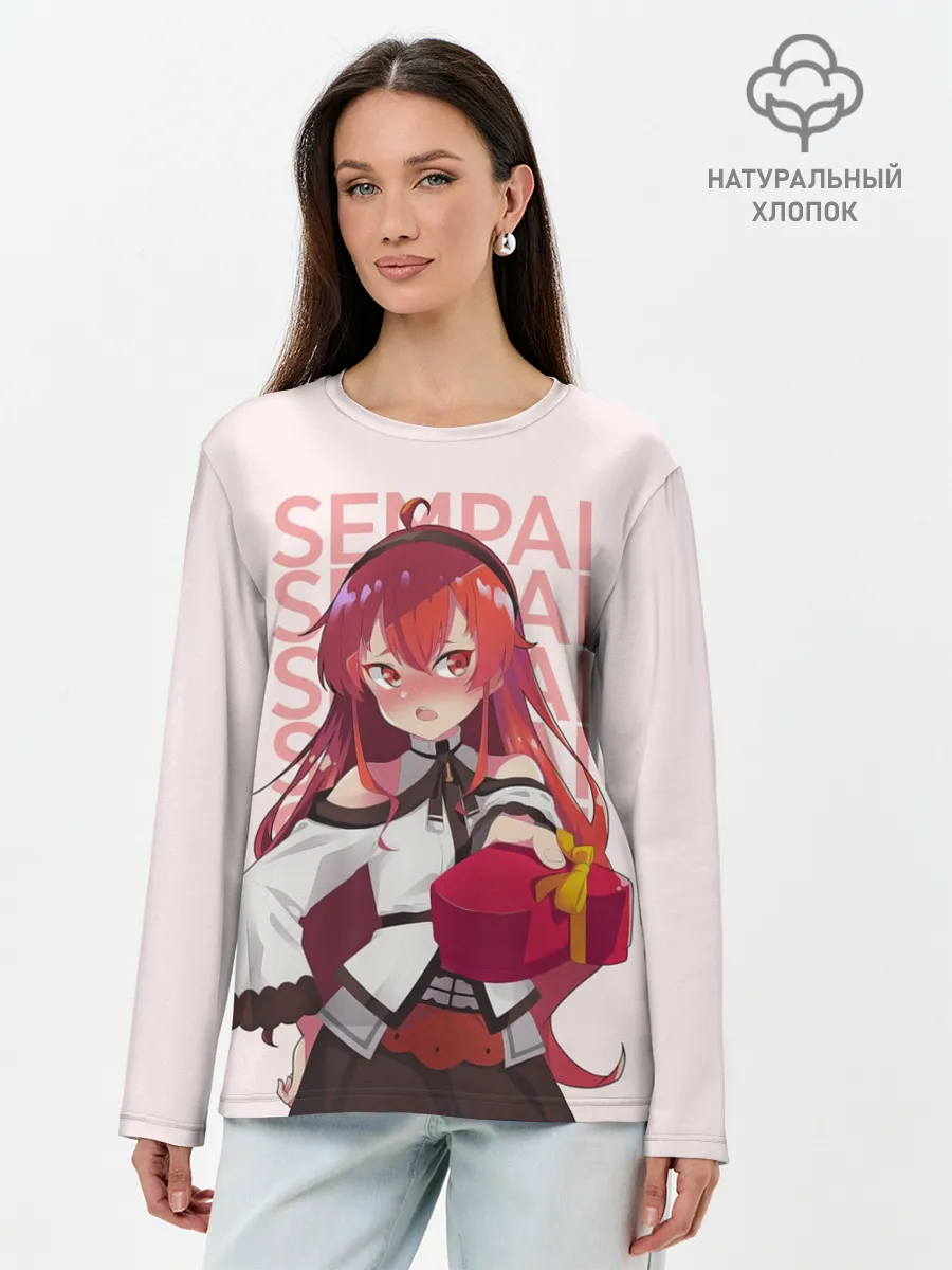 Лонгслив женский. Хлопок / Sempai