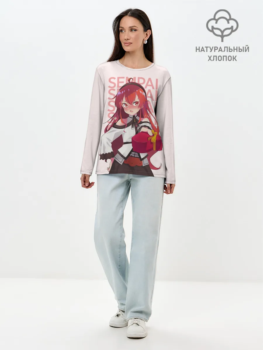 Лонгслив женский. Хлопок / Sempai