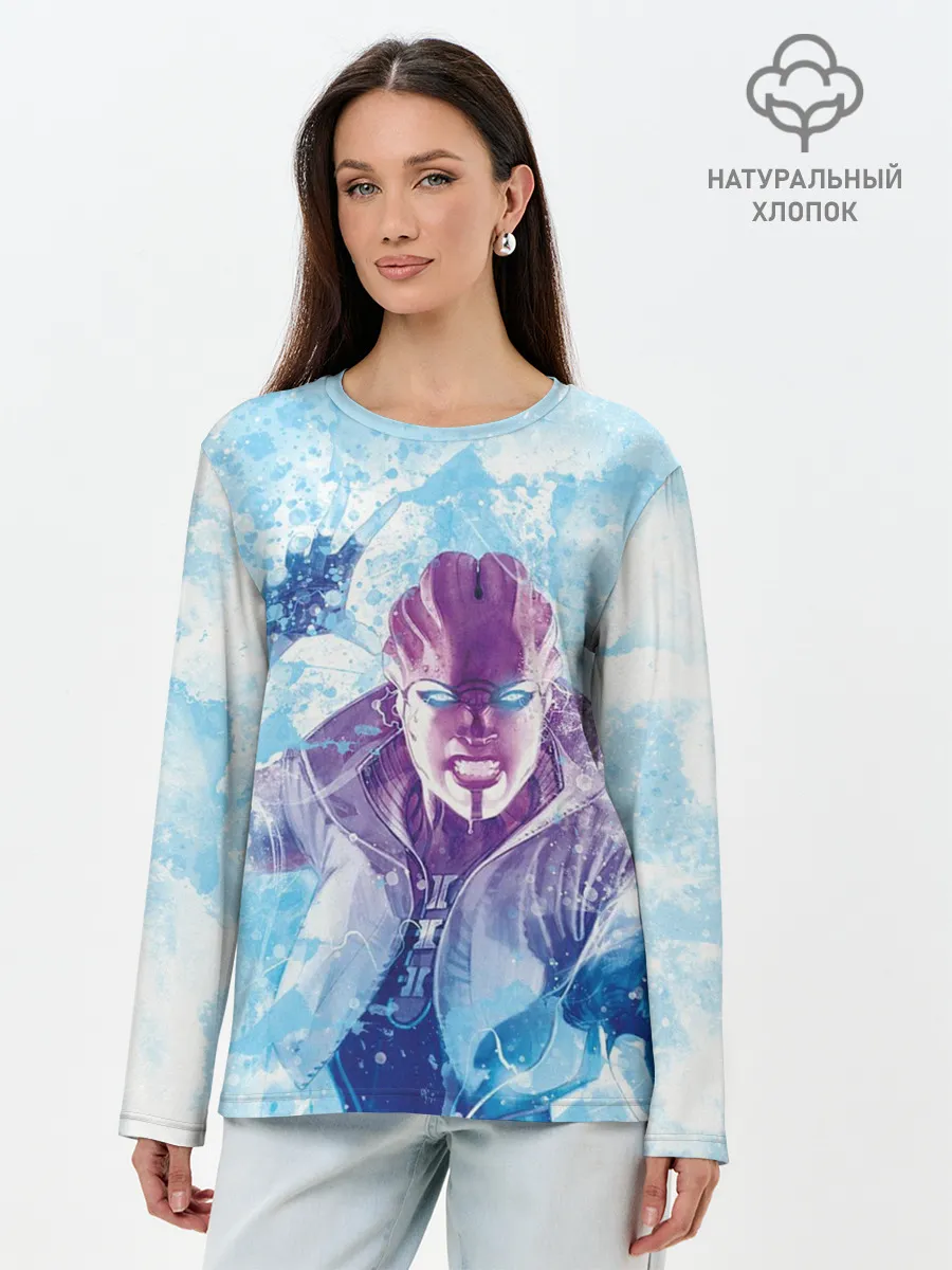 Лонгслив женский. Хлопок / масс эффект