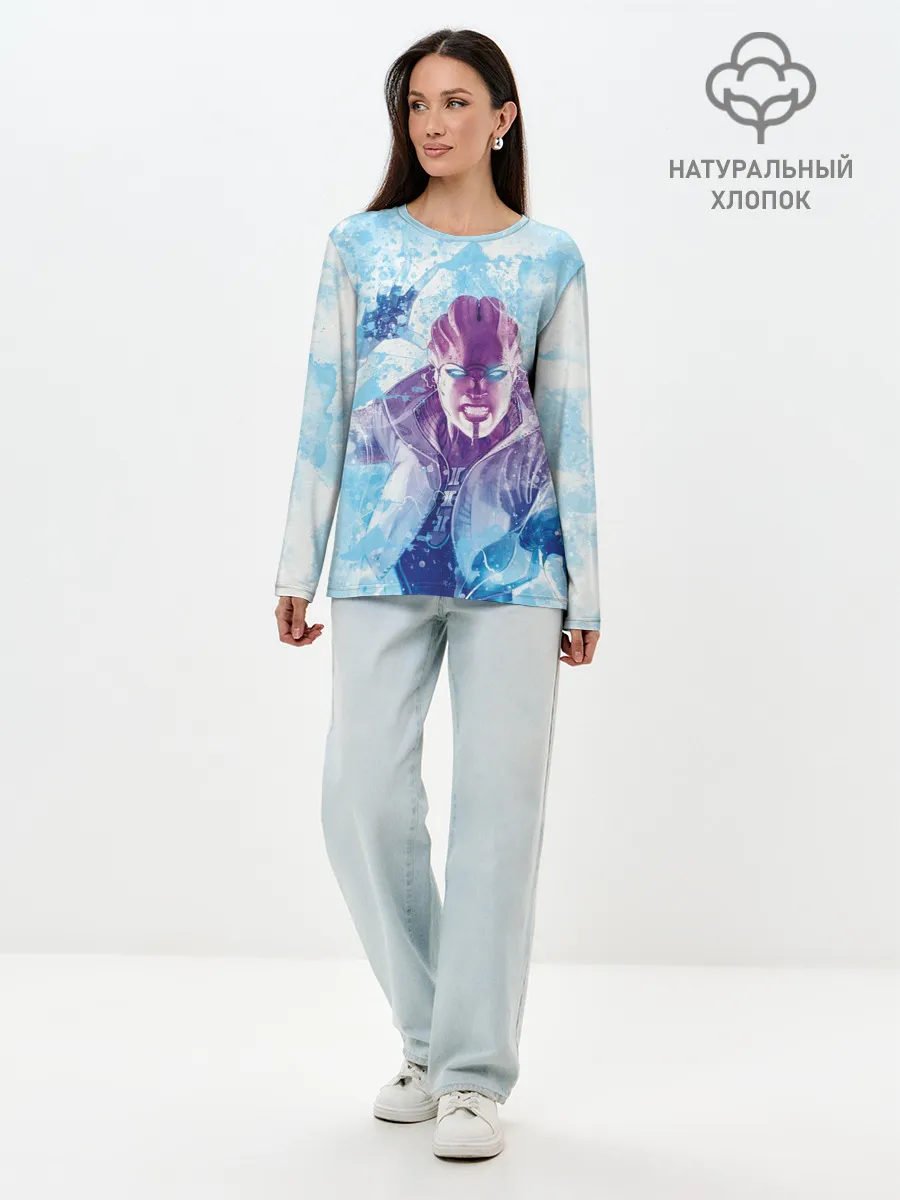 Лонгслив женский. Хлопок / масс эффект