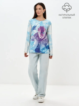 Лонгслив женский. Хлопок / масс эффект