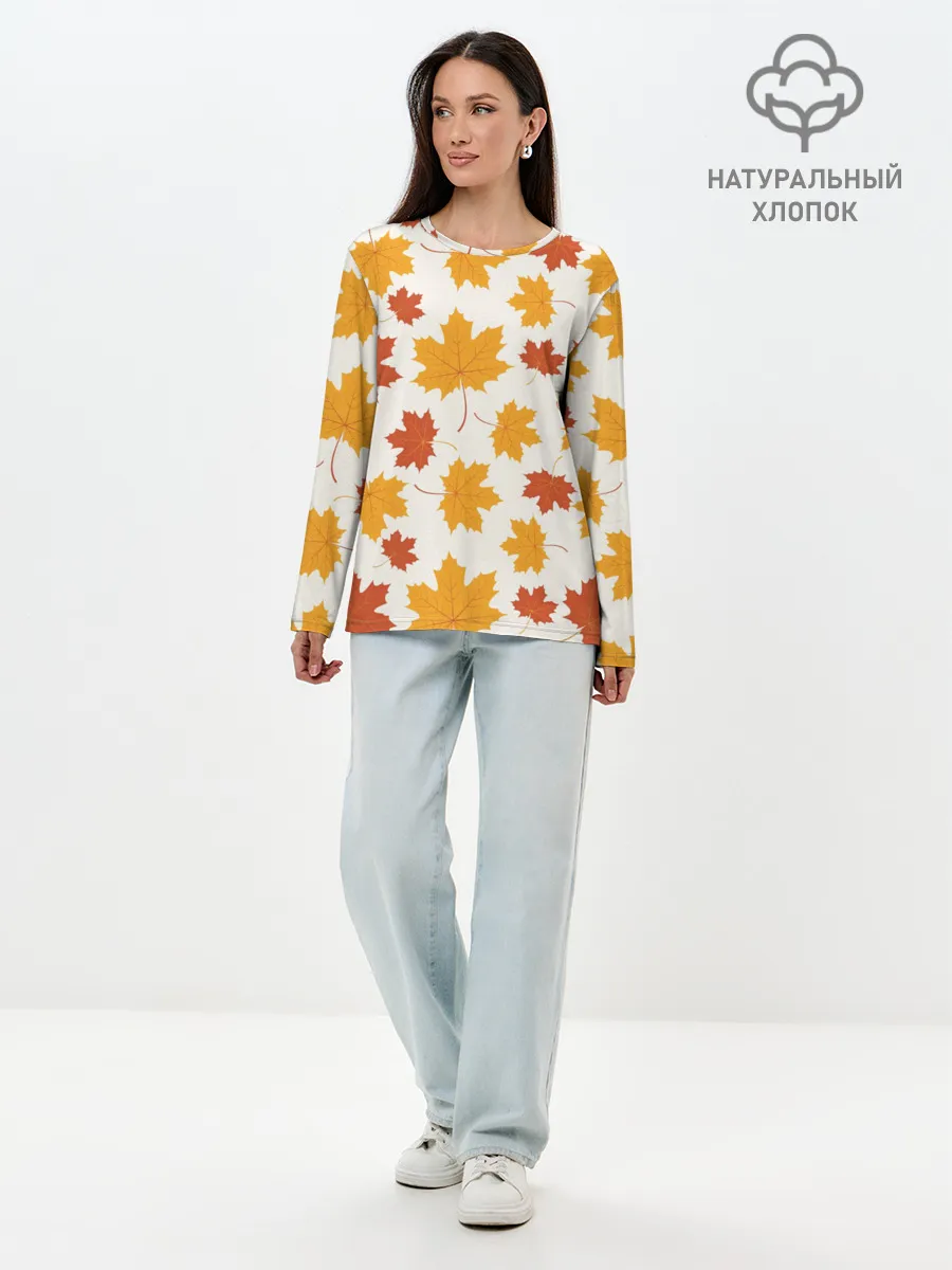 Лонгслив женский. Хлопок / Осень / Autumn