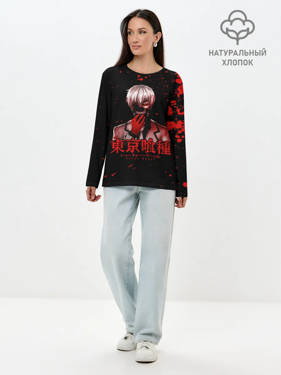Лонгслив женский. Хлопок / Kaneki