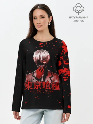 Лонгслив женский. Хлопок / Kaneki