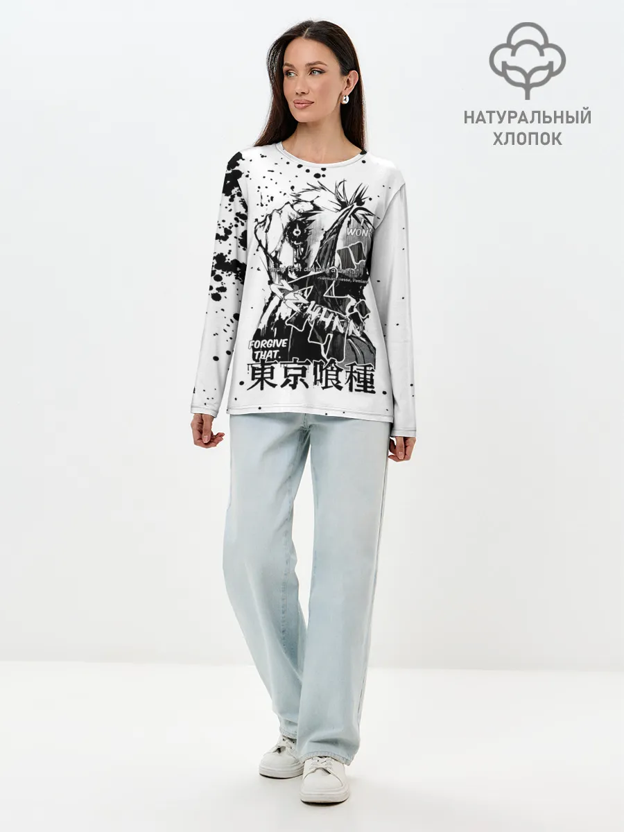 Лонгслив женский. Хлопок / FORGIVE THAT. Tokyo Ghoul