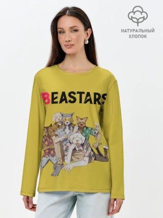 Лонгслив женский. Хлопок / Beastars Джуно и Луис.