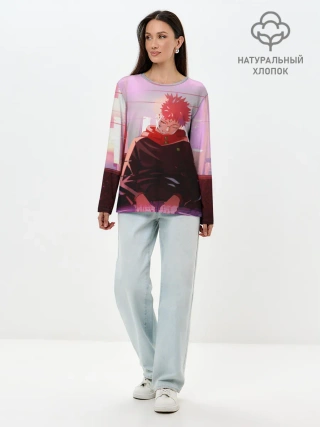 Лонгслив женский. Хлопок / JUJUTSU KAISEN | МАГИЧЕСКАЯ БИ