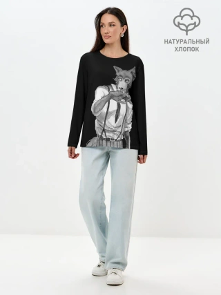 Лонгслив женский. Хлопок / Выдающиеся звери | Легоси