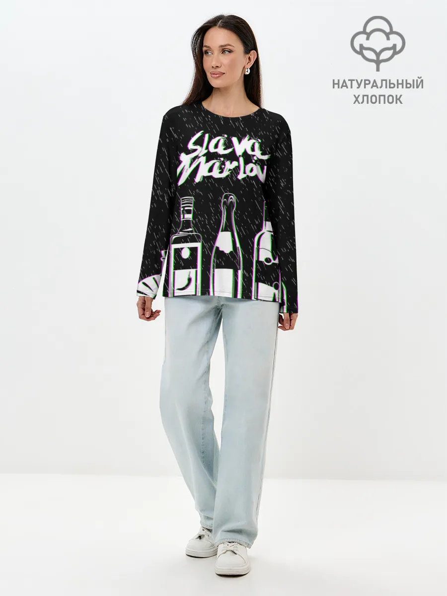 Лонгслив женский. Хлопок / SLAVA MARLOW