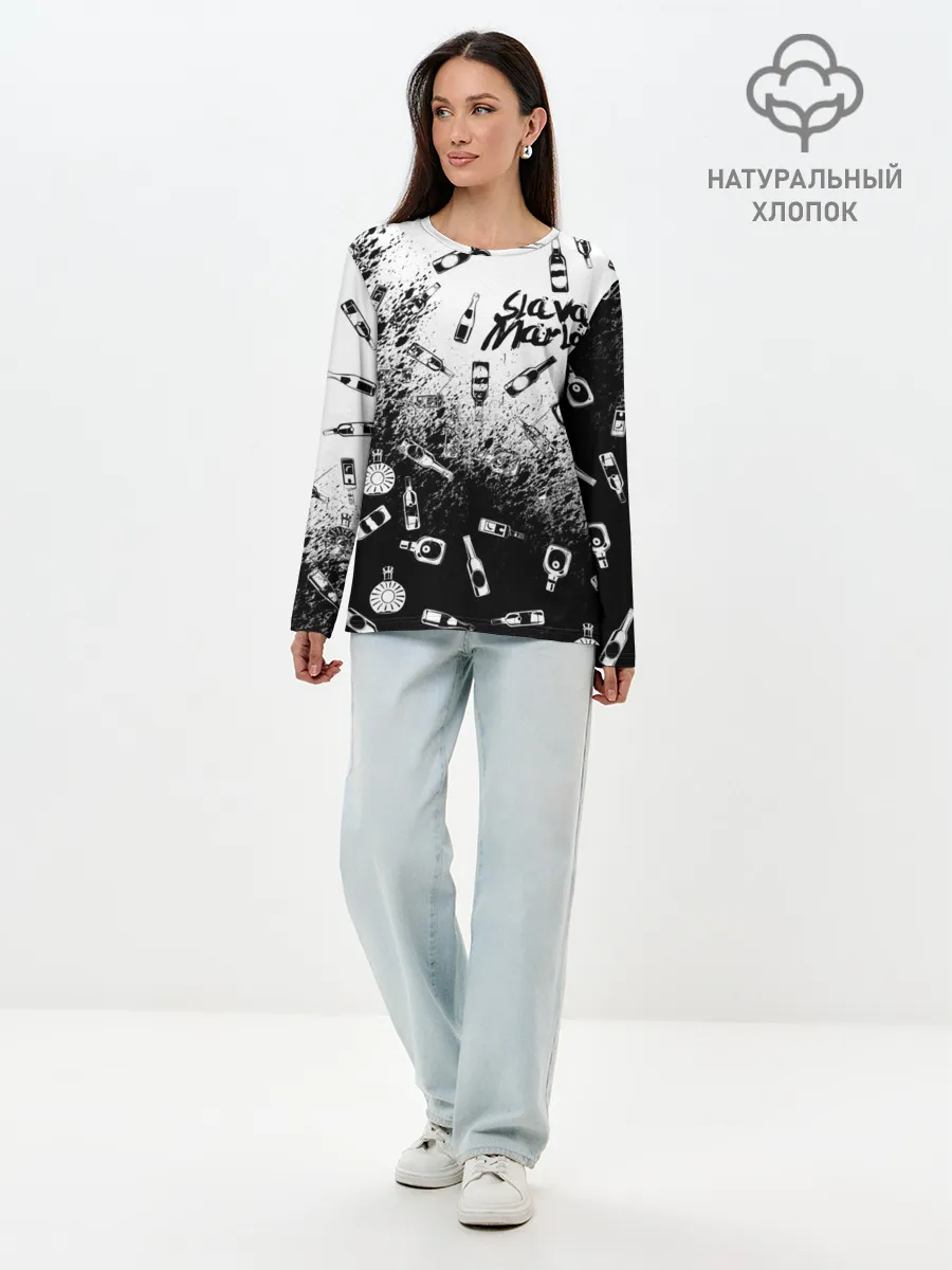 Лонгслив женский. Хлопок / SLAVA MARLOW
