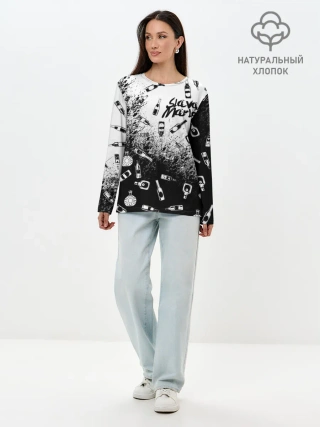 Лонгслив женский. Хлопок / SLAVA MARLOW