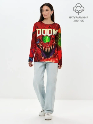 Лонгслив женский. Хлопок / DOOM Eternal