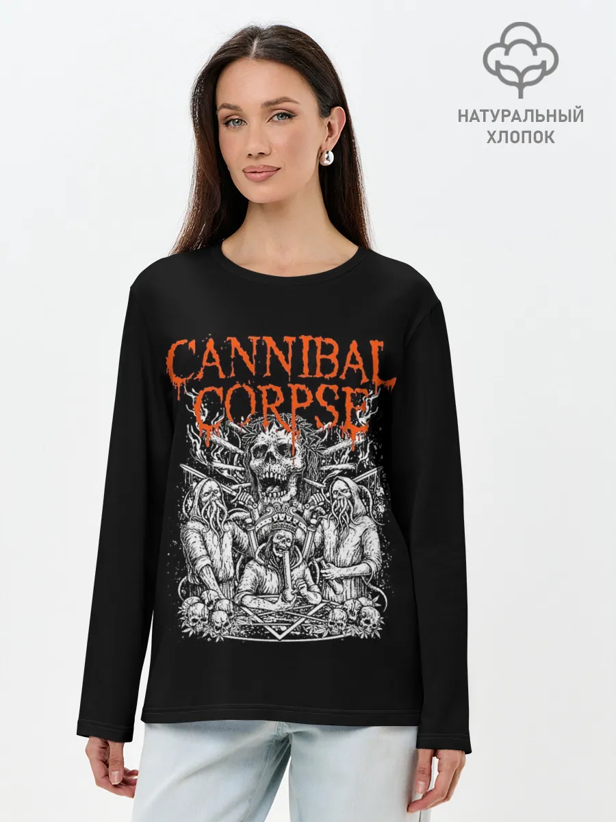 Лонгслив женский. Хлопок / Cannibal Corpse