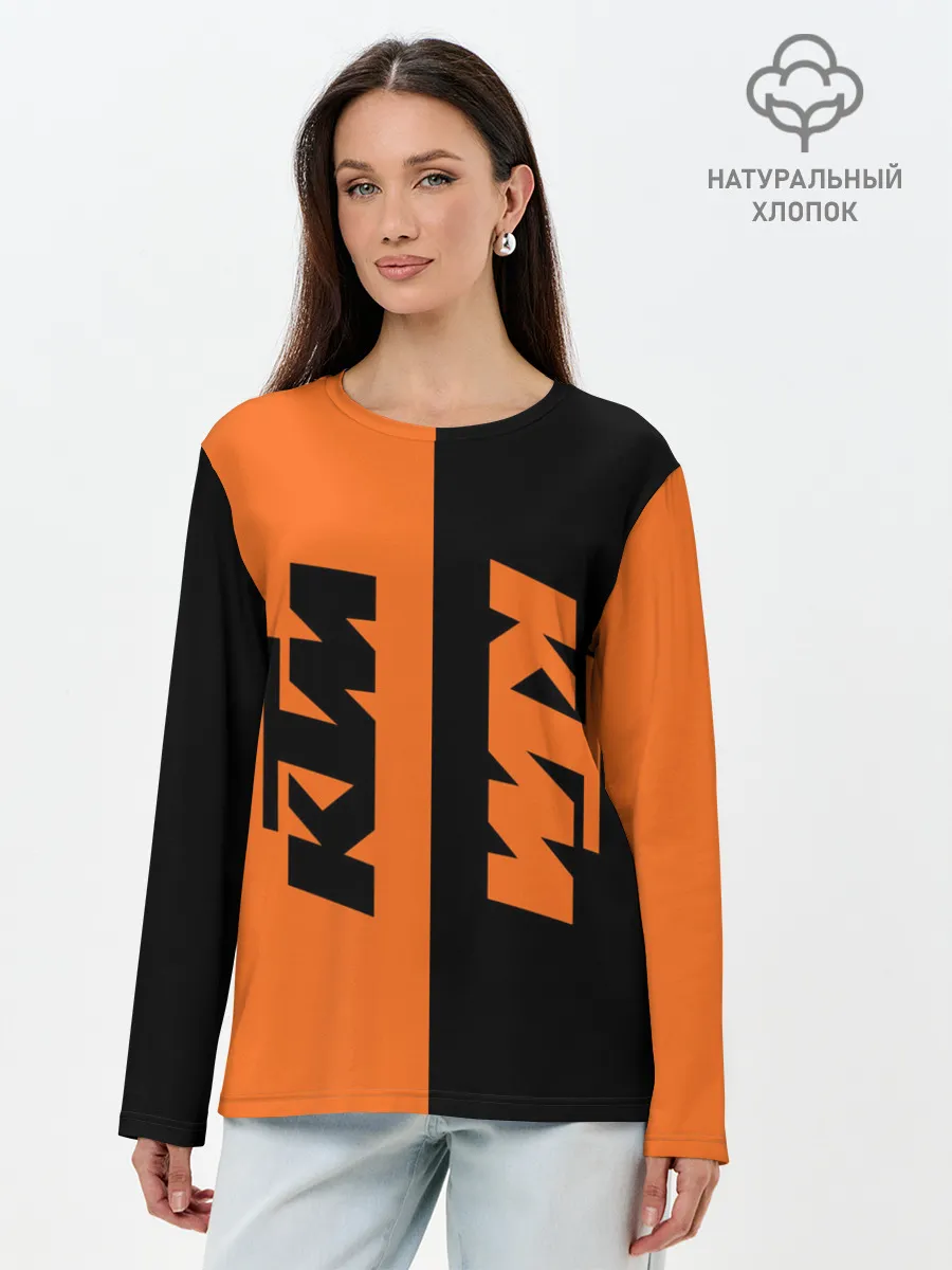 Лонгслив женский. Хлопок / KTM | КТМ