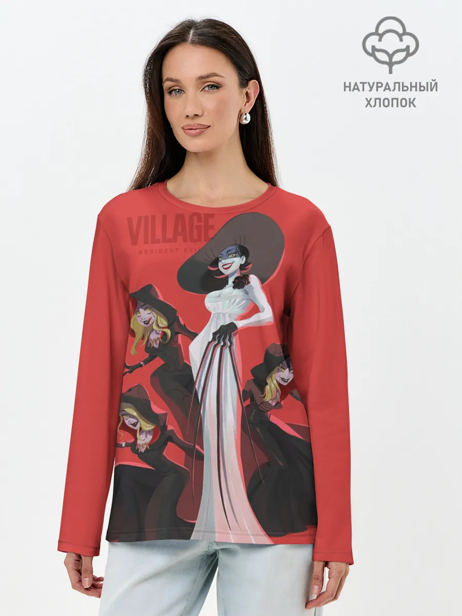 Лонгслив женский. Хлопок / VILLAGE resident evil